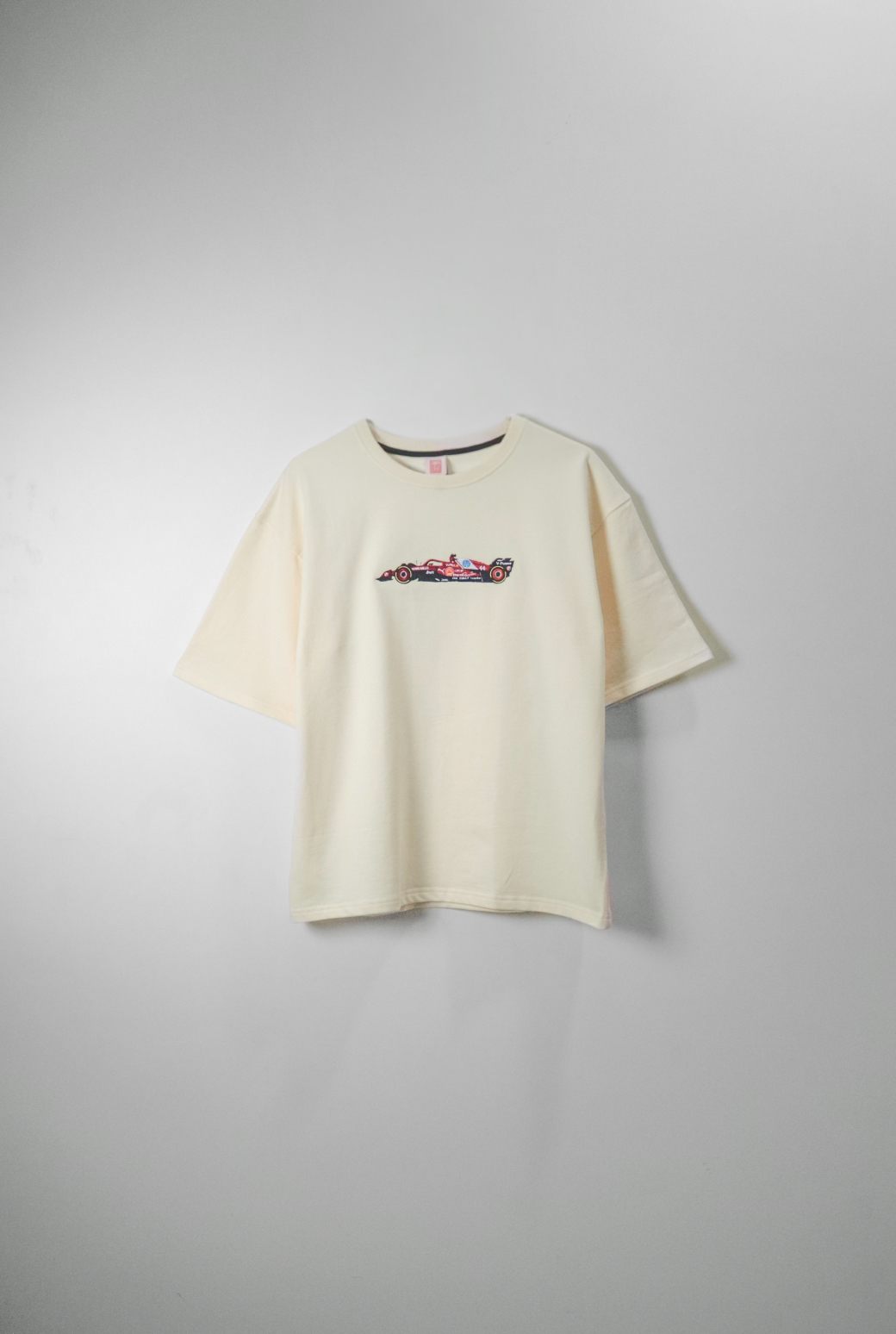F1 Ferrari Car Embroidered Oversized T-Shirt - AnyaLook Oversized Tshirt
